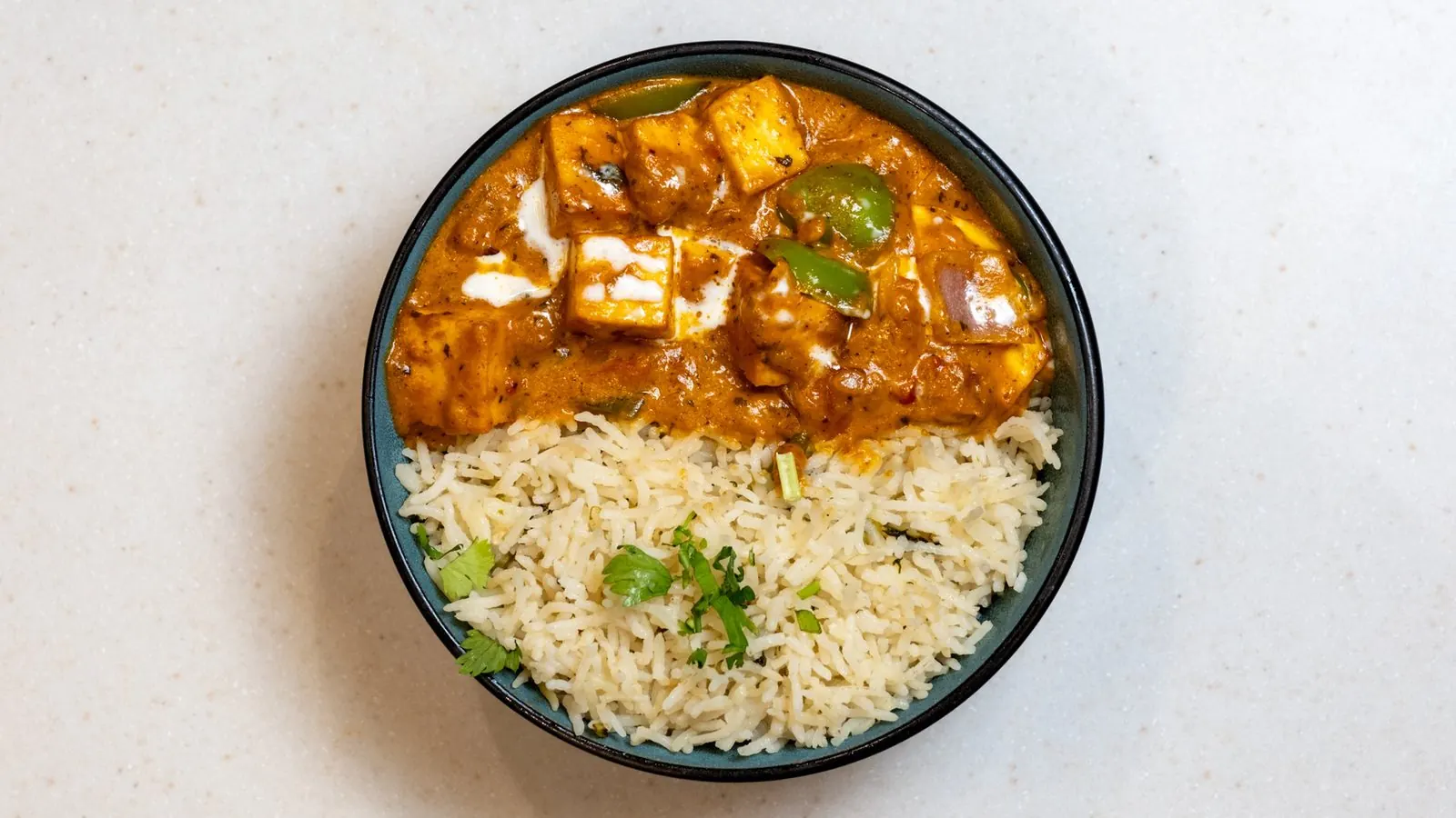 Paneer tikka rice bowl
