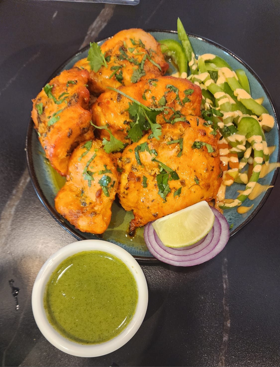 Tandoori chicken kebab at Bindaas Richardson