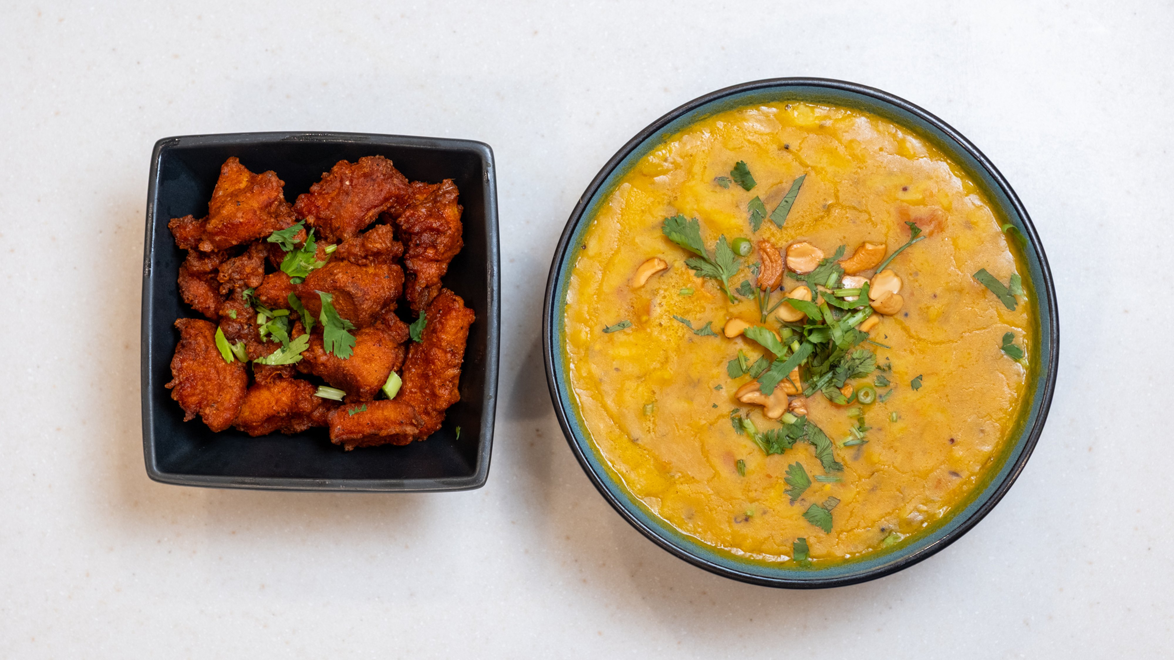 Sambar Rice Bowl with Chicken 65